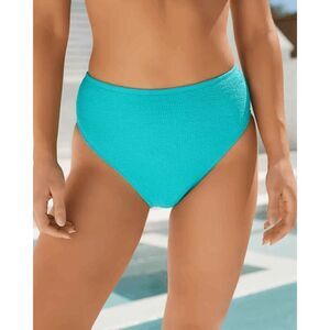 Vici Womens Swim Bottom Sami High Rise Cheeky Lined Jade Size Small